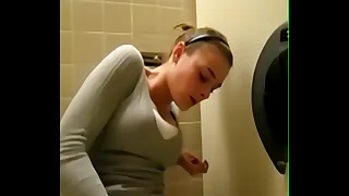 Quickly cum upon the toilet